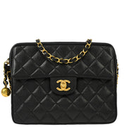 Chanel 1991-1994 Black Caviar Camera Bag Small