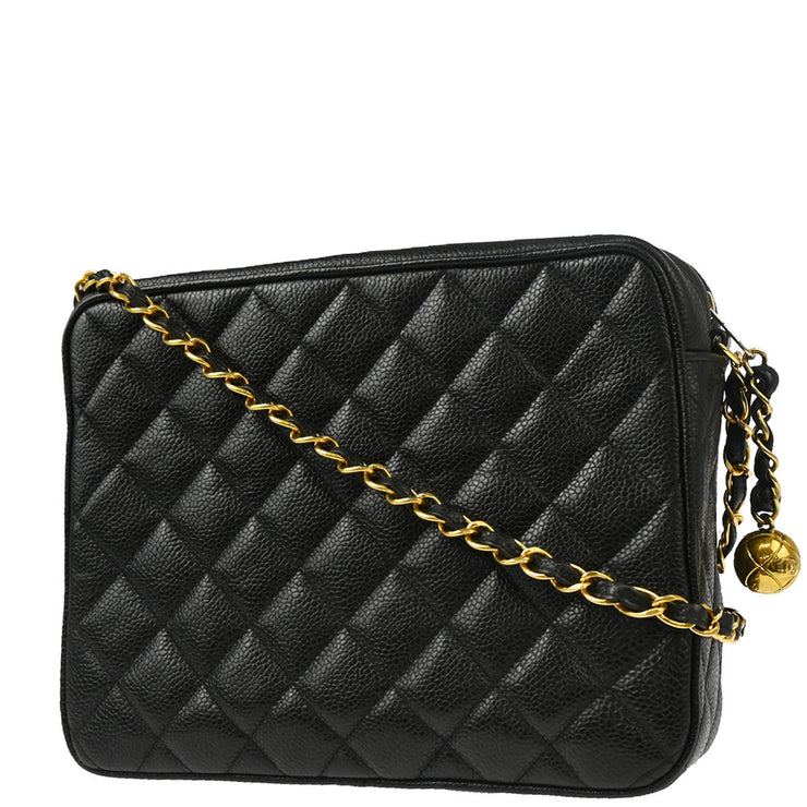 Chanel Black Caviar Camera Bag Small