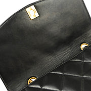 Chanel 1991-1994 Black Lambskin Small Diana Shoulder Bag