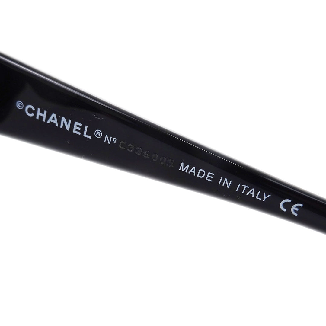 Chanel 5478 501/S4 Sunglasses Polished Black w/ Gold Heart