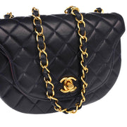 Chanel Navy Lambskin Shoulder Bag