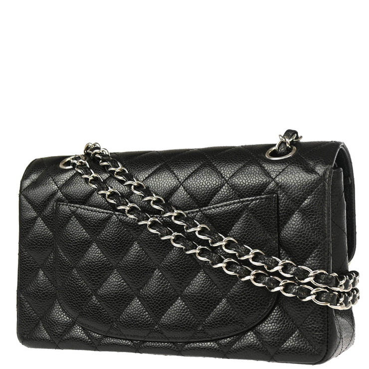 Chanel Black Caviar Small Classic Double Flap Shoulder Bag