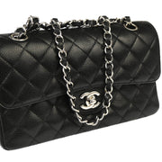 Chanel Black Caviar Small Classic Double Flap Shoulder Bag