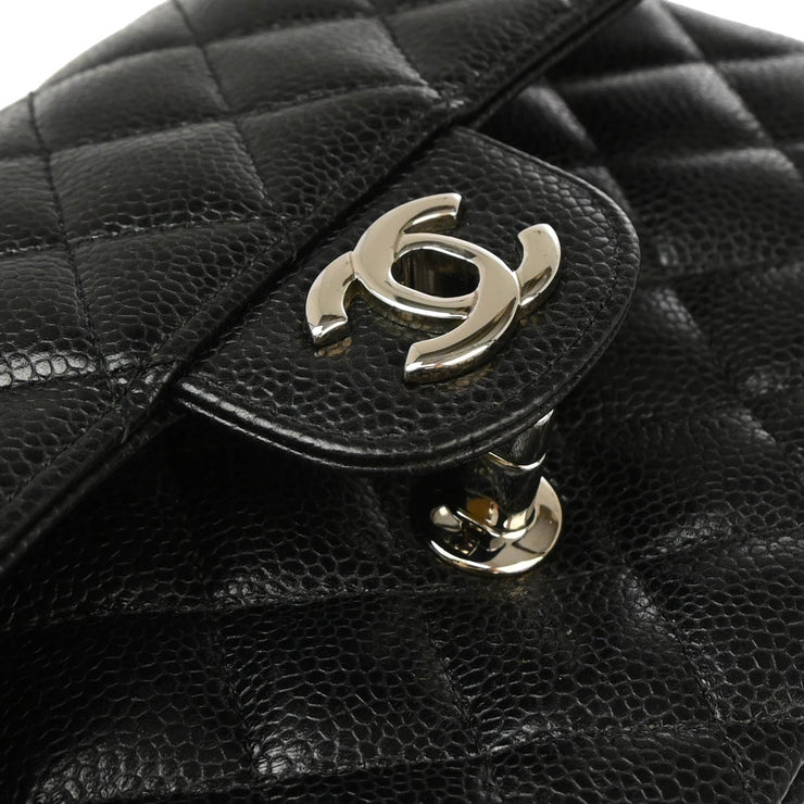 Chanel 2006-2007 Black Caviar Small Classic Double Flap Shoulder Bag