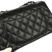 Chanel Black Caviar Small Classic Double Flap Shoulder Bag