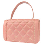 Chanel 2004-2005 Pink Calfskin Wild Stitch Handbag