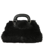 Chanel Black Fur Handbag