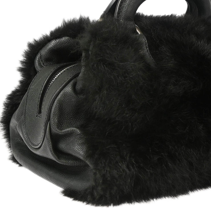 Chanel Black Fur Handbag