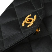 Chanel 1996-1997 Black Satin Handbag