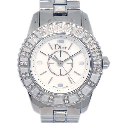 Christian Dior CD112113 Crystal Quartz Watch SS Diamond