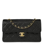 Chanel 2001-2003 Black Caviar Small Classic Double Flap Shoulder Bag