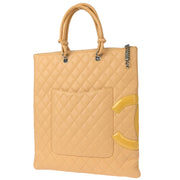 Chanel 2005-2006 Beige Calfskin Cambon Ligne Tote Handbag