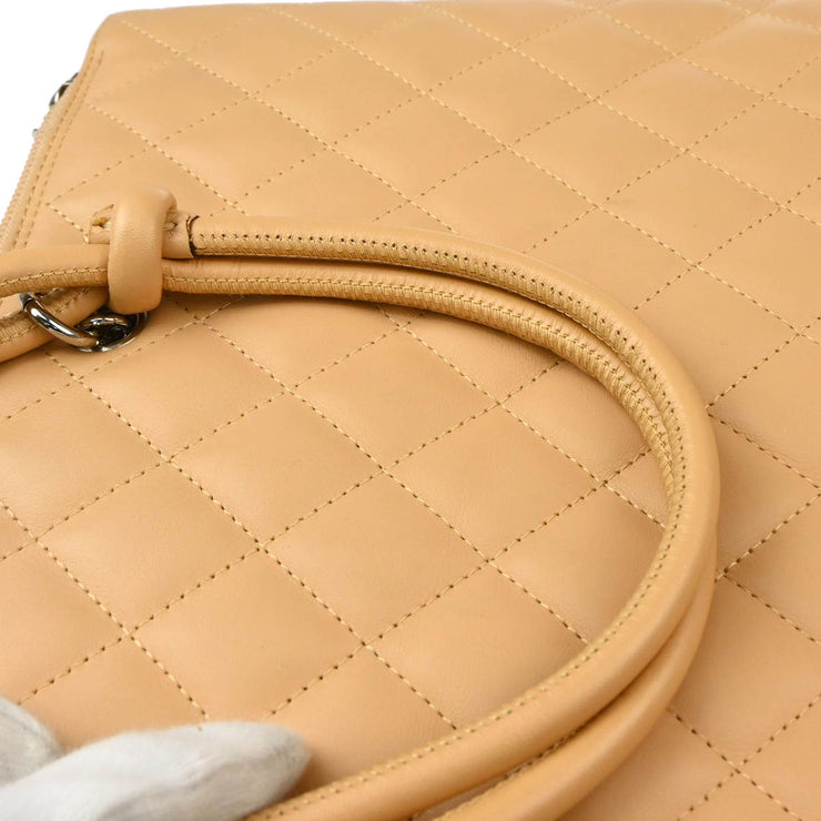 Chanel 2005-2006 Beige Calfskin Cambon Ligne Tote Handbag