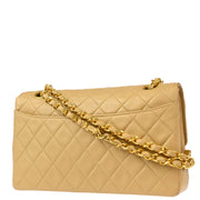 Chanel 1989-1991 Beige Lambskin Shoulder Bag