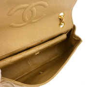 Chanel 1989-1991 Beige Lambskin Shoulder Bag