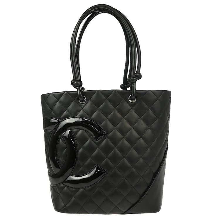 Chanel 2008-2009 Black Calfskin Cambon Ligne Tote Handbag