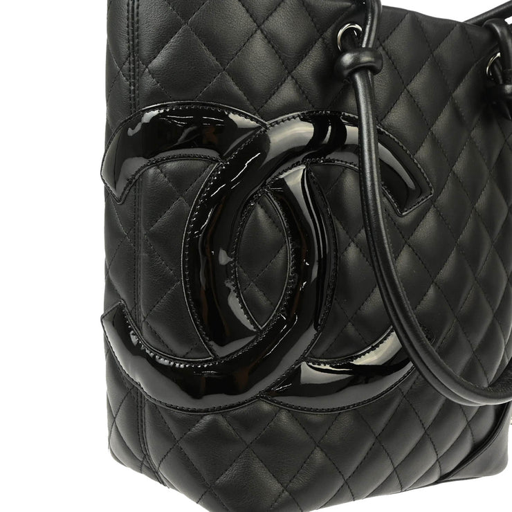 Chanel Black Calfskin Cambon Ligne Tote Handbag