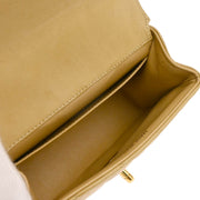 Chanel Beige Lambskin Micro Classic Flap Handbag