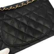 Chanel 2005-2006 Black Caviar Small Classic Double Flap Shoulder Bag