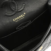 Chanel 2005-2006 Black Caviar Small Classic Double Flap Shoulder Bag