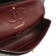 Chanel 1994-1996 Black Lambskin Small Classic Double Flap Shoulder Bag