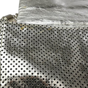 Chanel 2008-2009 Silver Perforated Lambskin Handbag