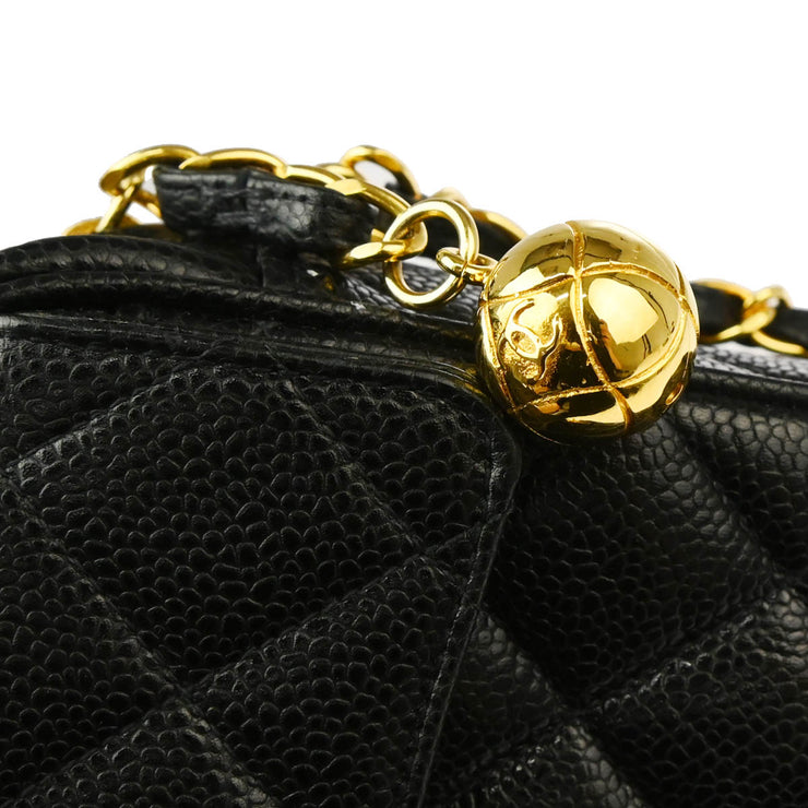 Chanel Black Caviar Camera Bag Mini