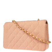 Chanel Pink Canvas Diana Medium Shoulder Bag