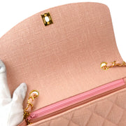 Chanel Pink Canvas Diana Medium Shoulder Bag