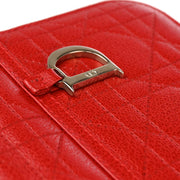 Christian Dior Red Cannage Vanity Handbag