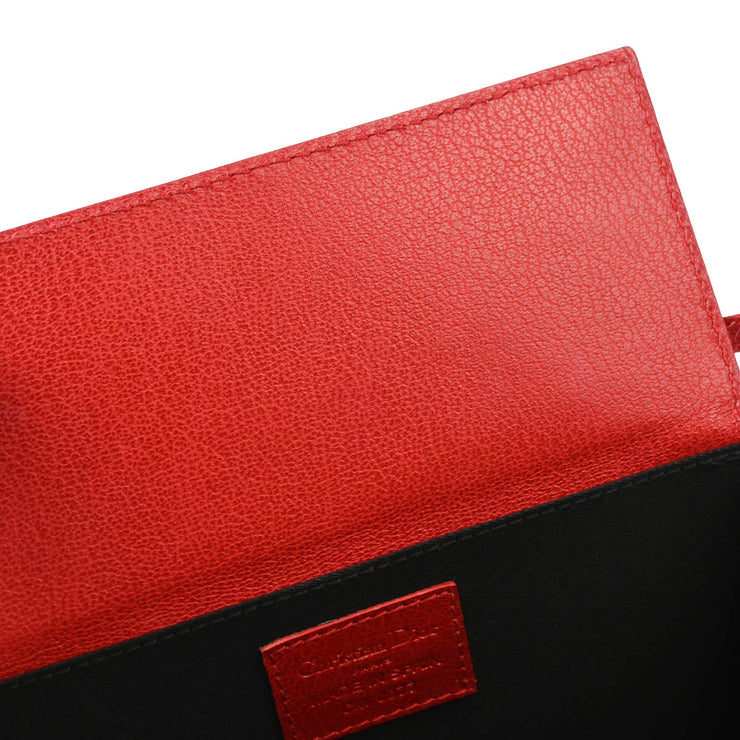 Christian Dior Red Cannage Vanity Handbag