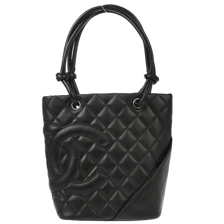 Chanel 2003-2004 Black Calfskin Cambon Ligne Tote Handbag