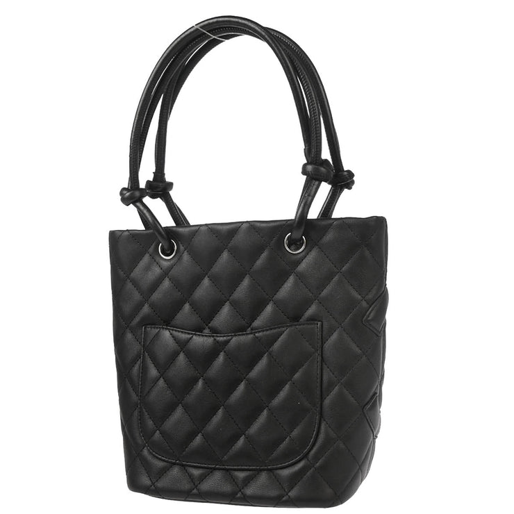 Chanel Black Calfskin Cambon Ligne Tote Handbag