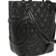 Chanel Black Calfskin Cambon Ligne Tote Handbag