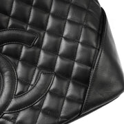 Chanel Black Calfskin Cambon Ligne Tote Handbag