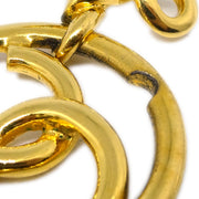 Chanel Hoop Dangle Earrings Gold Clip-On 2934