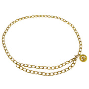 Chanel Medallion Frog Chain Belt Gold 94A Small Good