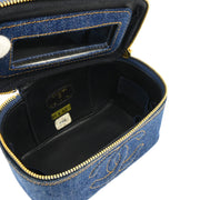 Chanel Indigo Denim Timeless Vanity Handbag