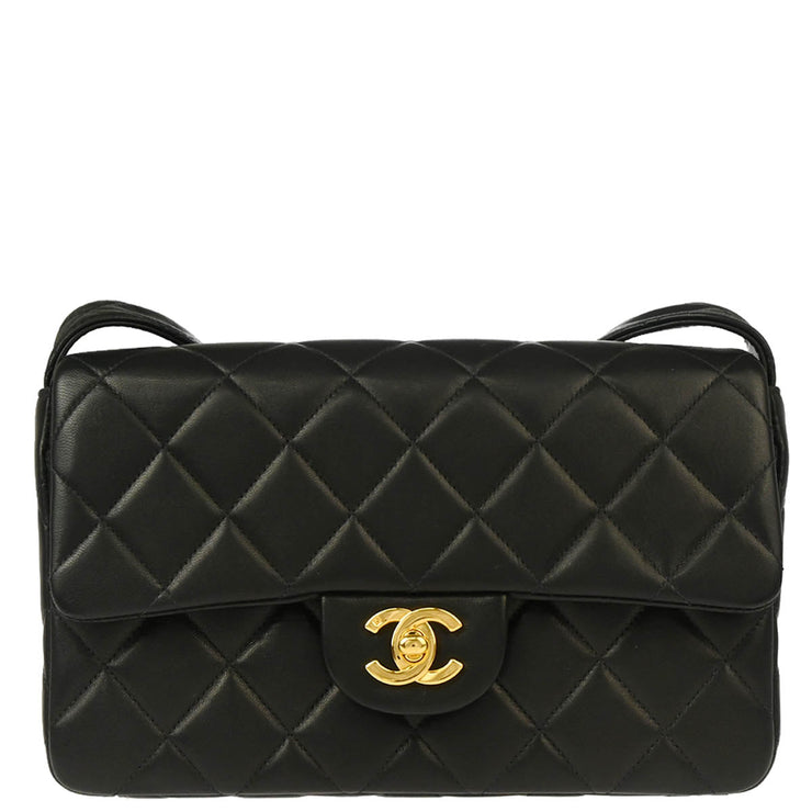 Chanel Black Lambskin Shoulder Bag