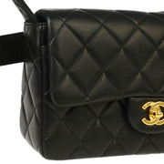 Chanel Black Lambskin Shoulder Bag