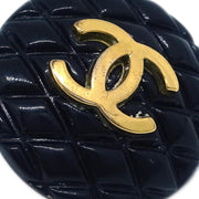 Chanel Black Button Earrings Clip-On 94P