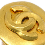 Chanel Gold Button Earrings Clip-On 96P