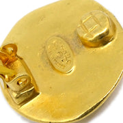 Chanel Gold Button Earrings Clip-On 96P