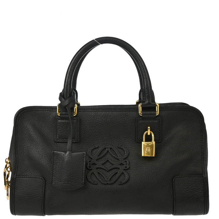 Loewe Black Leather Amazona 28 Handbag