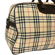 Burberry Beige Burberry Check 2way Duffel Handbag