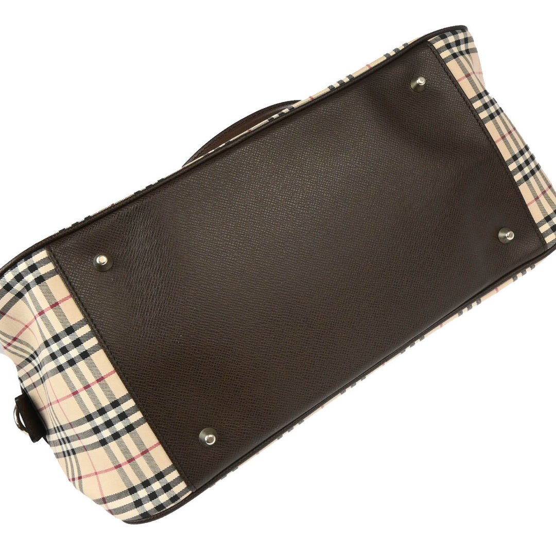 [Burberry]8049148ニットチェックノートBAG(2way) Burberry Beige Burberry Check 2way Shoulder Handbag – AMORE