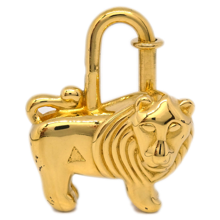 Hermes I'Afrique Lion 1997 Cadena Gold Small Good