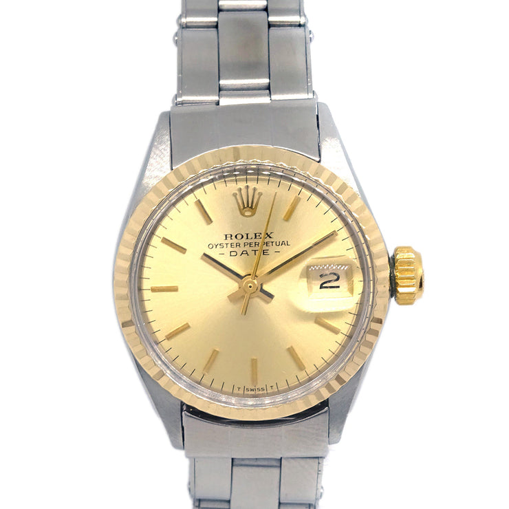 Rolex Oyster Perpetual Date 24mm Ref.6517 Self-winding Watch SS 18KYG