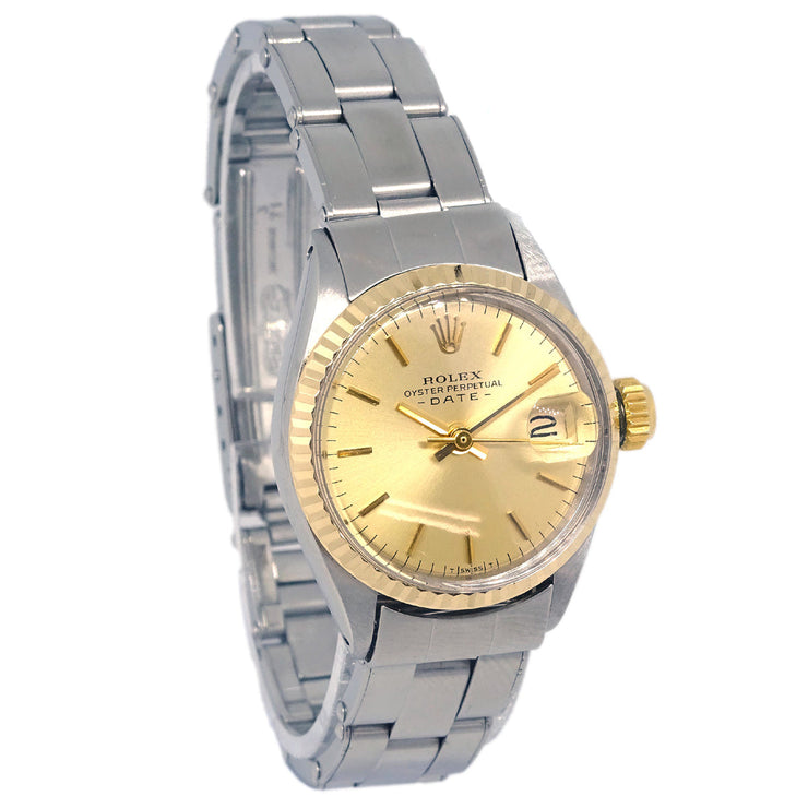 Rolex Oyster Perpetual Date 24mm Ref.6517 Self-winding Watch SS 18KYG