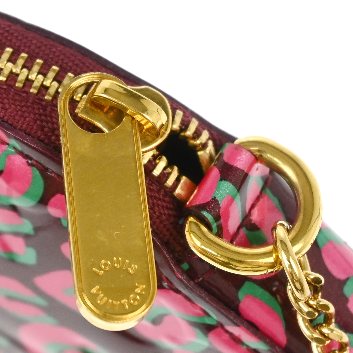 Louis Vuitton 2010 Vernis Leopard Pink Porte Monnaie Coeur Coin M91474